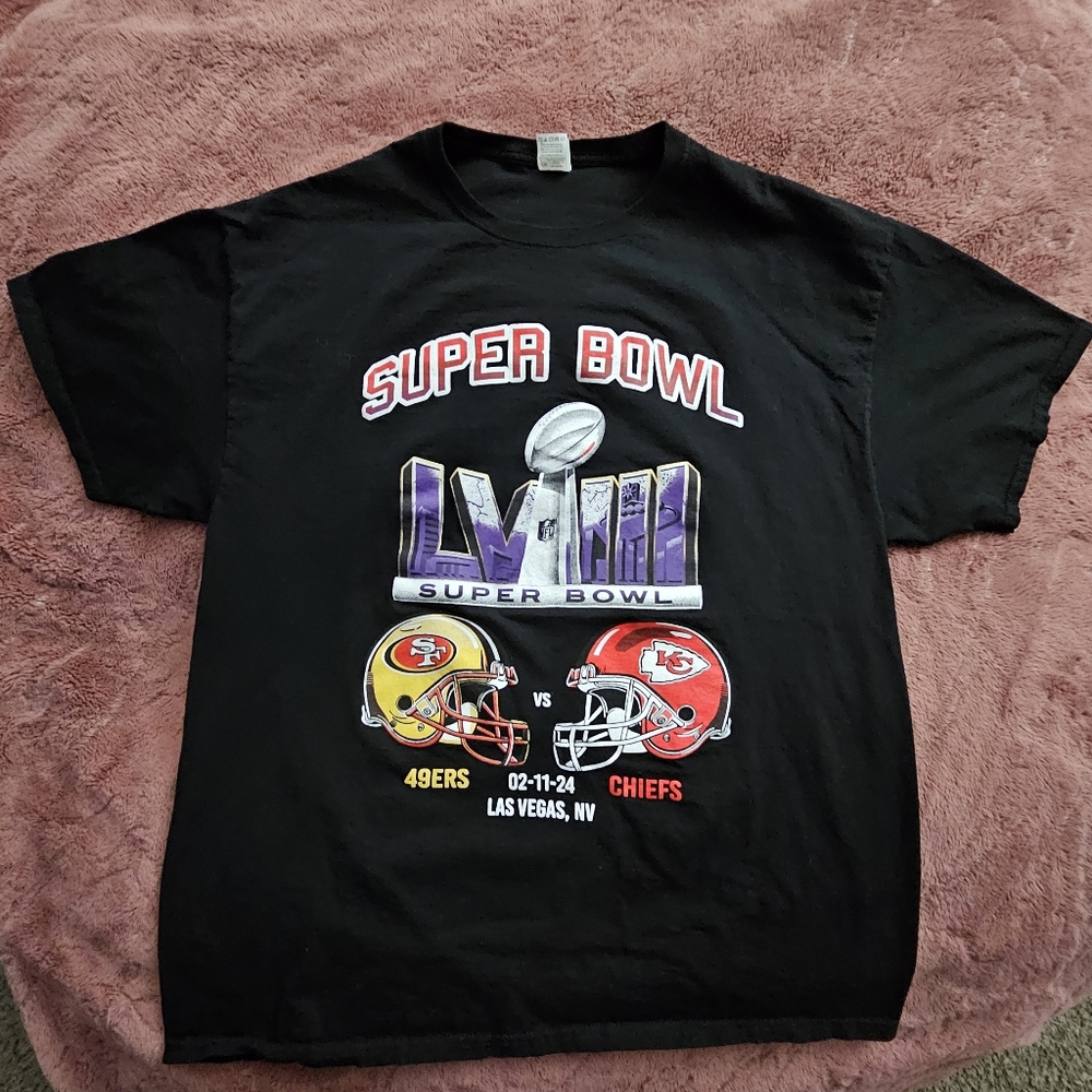 Fruit of the Loom Black Super Bowl LVIII T-Shirt